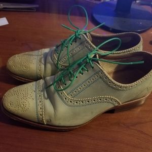 John Fluevog powder blue Brandenburg brogues M4/W6
